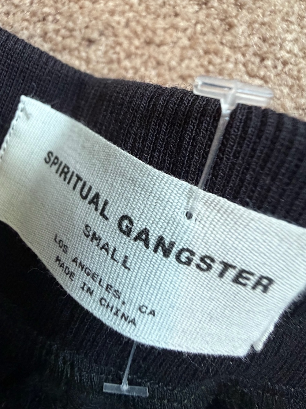Small spiritual gangster namaski Hudson sweatpants joggers black embroidered ski - Picture 9 of 13